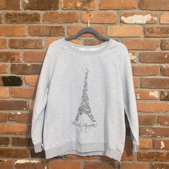 Vintage Karl Lagerfeld Rare Paris Eiffel Tower Sweatshirt Top Size Medium Sweatshirts Hoodies